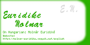 euridike molnar business card