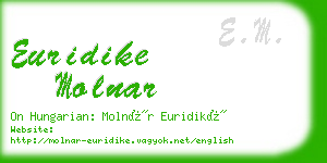 euridike molnar business card